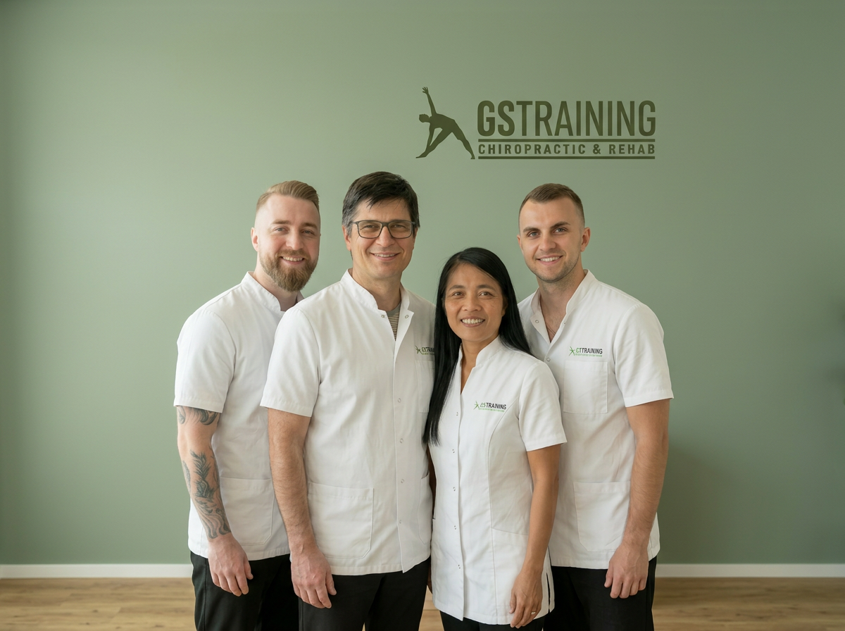 Teamet på GS Training Qinopractic & Rehab i kliniken i Södertälje